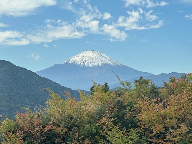 トヤマ社員食堂から望む！ 絶景「富士山の初冠雪」と新たな仲間たち